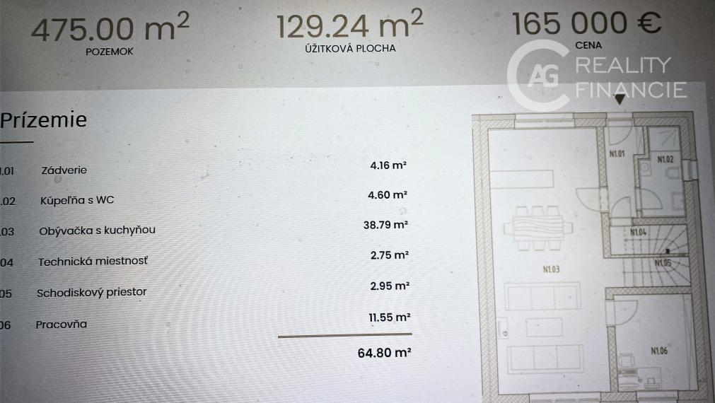 PREDANÉ   PRIESTRANNÉ 5 izb  RD  V PROJEKTE KRAĽOVIANKY